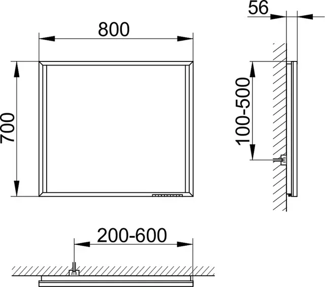 Зеркало с подсветкой Keuco Edition 90 80 см серебристое 19097012500 (детальная фотография), по запросу
