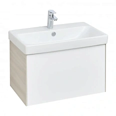 Тумба под раковину подвесная Акватон Асти 70 см белый/ясень шимо