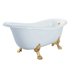 Ванна из искусственного камня Migliore Bella 170х80 см фурнитура золото