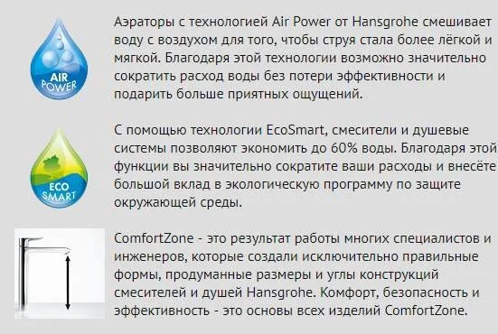 Смеситель для раковины Hansgrohe Logis 71105000 (детальная фотография), современные, hi-tech