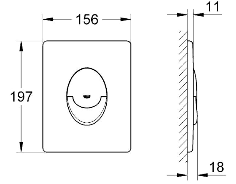 Схема (детальная фотография), слив эконом-стандарт с двумя клавишами