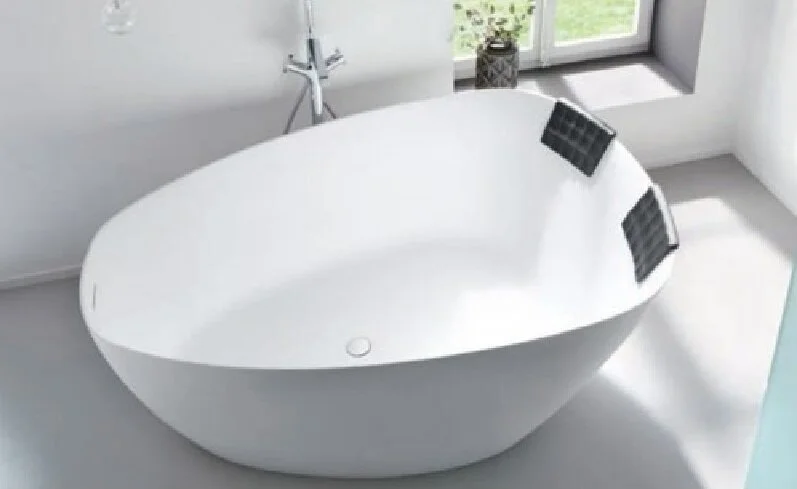 Ванна из искусственного камня Riho Toledo 158 x 110 см B126001105, белая (детальная фотография), современныe, hi-tech