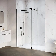 Душевая перегородка RGW Walk In WA-050B 90 см профиль черный