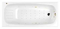 Ванна гидромассажная Whitecross Layla Slim 180 x 80 см, NANO, золото, белый, 0122.180080.100.NANO.GL
