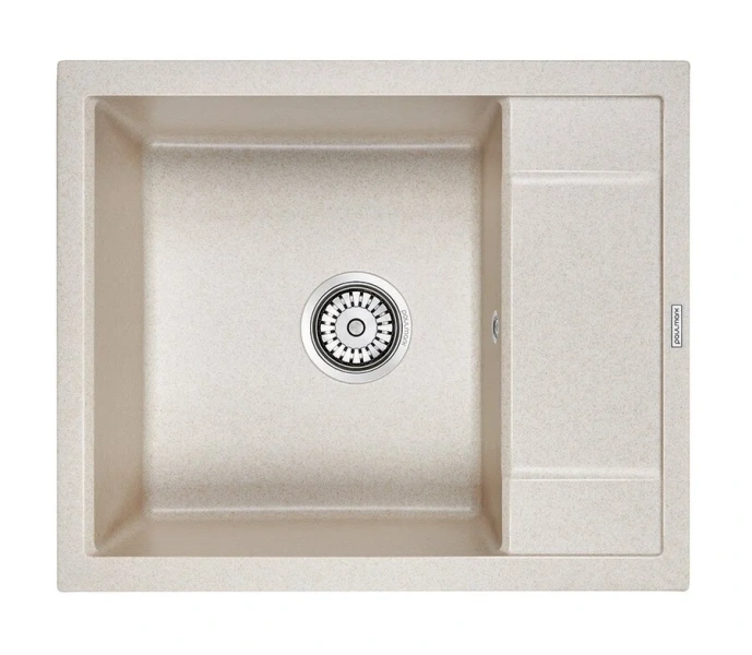 Мойка для кухни Paulmark Optimum 60 см бежевая PM216050-BE (детальная фотография)