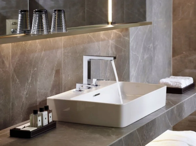 Смеситель для раковины Hansgrohe Metropol матовый черный 32515670 (детальная фотография), для раковины