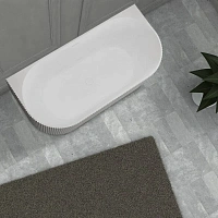 Ванна из искусственного камня Abber Stein 170х75 см белая матовая