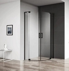 Душевой уголок Cezares Slider 100х100 см прозрачное стекло профиль черный