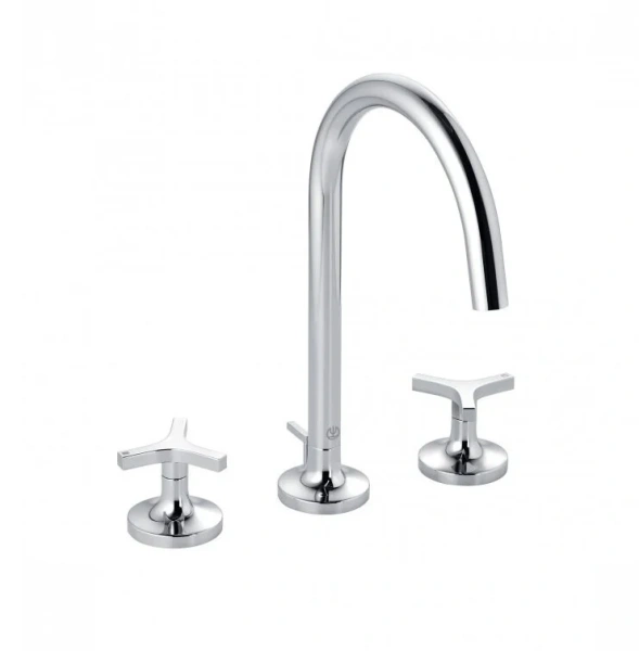 Смеситель для раковины Kludi Nova Fonte на 3 отверстия 201430539 (детальная фотография)