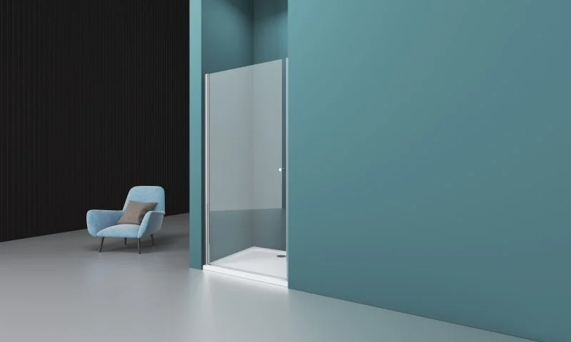 Душевая дверь в нишу BelBagno Etna 100 см с прозрачным стеклом ETNA-B-1-100-C-Cr (детальная фотография), 100 см