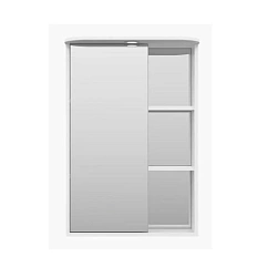 Зеркальный шкаф с подсветкой Misty Венера 55 см белый, правый