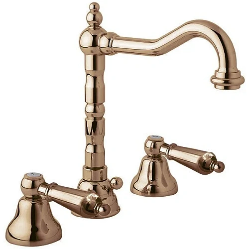 Смеситель для раковины Cezares First бронза, ручки металл - фото 4