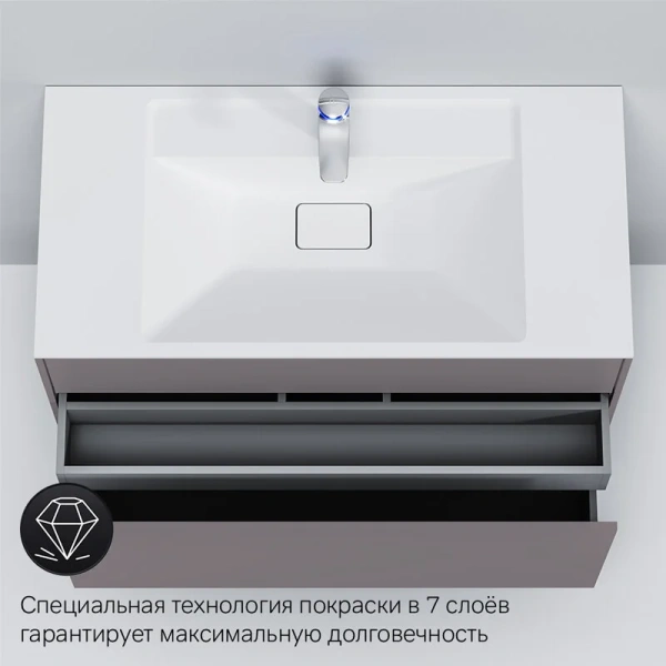 Тумба под раковину подвесная Am.Pm Inspire 2.0 100 см серая M50AFHX1003EGM (детальная фотография) index_1