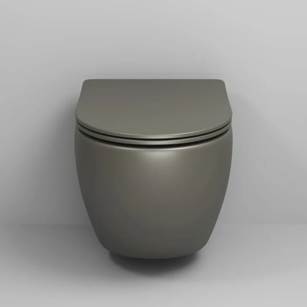 Унитаз подвесной Grossman Color хаки матовый GR-4455GSMS (детальная фотография), цветные