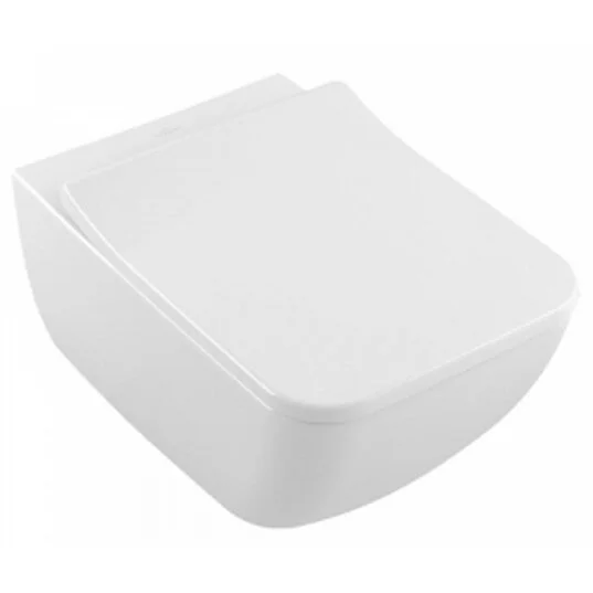 Унитаз подвесной Villeroy & Boch Venticello альпийский белый с покрытием CeramicPlus 4611R0R1 (детальная фотография)