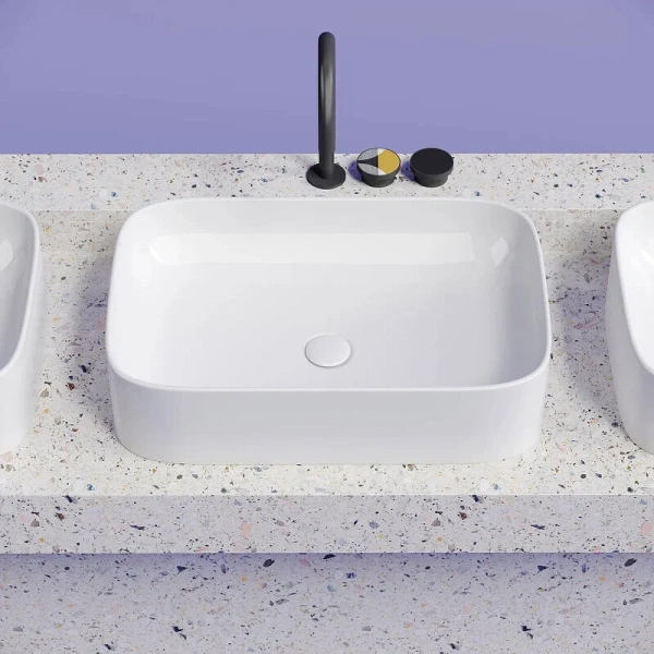 Раковина Ceramica Nova Element 60 см белая CN6053 (детальная фотография), накладные (на столешницу)