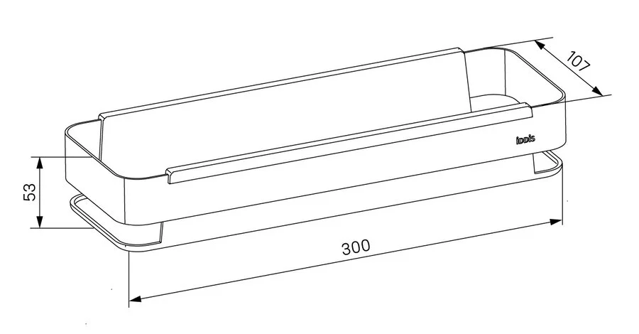 Полочка для ванной IDDIS нержавеющая сталь SHE13SBi44 (детальная фотография), современные, hi-tech