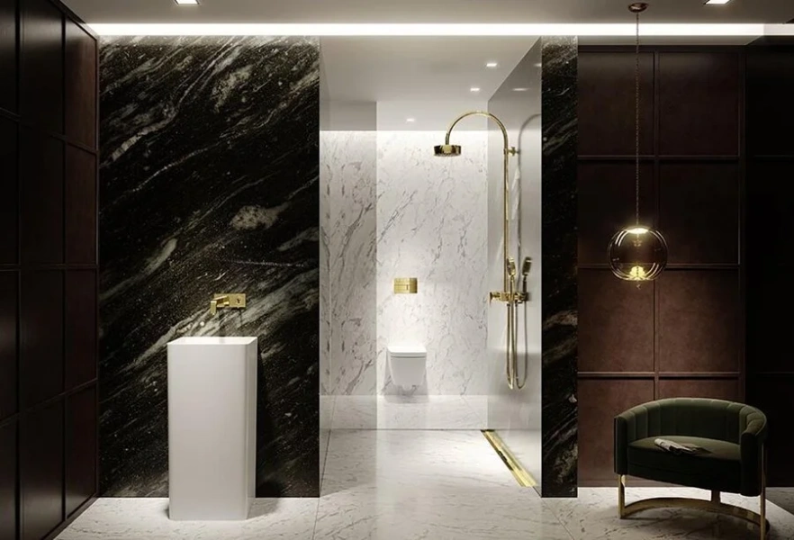 Профиль для душа Tece TECEdrainprofile 80 см золото глянцевое 670812 (детальная фотография), стандартные