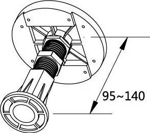 Ножки для поддона Cezares Tray регулируемые TRAY-LEGS-AS-08 (детальная фотография), нет в наличии