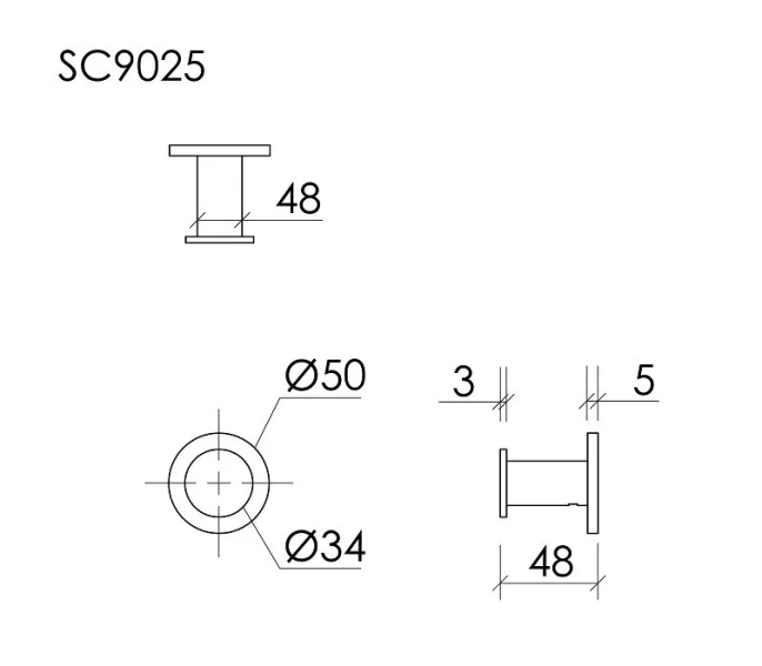 Крючок для ванной Sancos Base брашированное золото SC9025BG (детальная фотография), современные, hi-tech