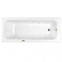 Ванна гидромассажная акриловая Whitecross Vibe Line nano 0105.170070.100.LINENANO.GL, 170 x 70 см, белый/золото