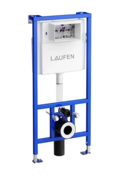 Унитаз с инсталляцией Laufen Pro с кнопкой 8.6996.6.000.000.R (детальная фотография), с инсталляцией