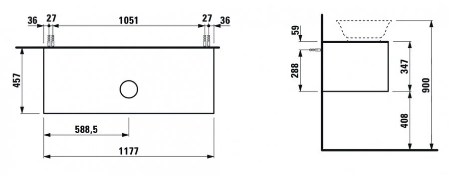 Тумба под раковину подвесная Laufen The New Classic 120 см белый глянец 4.0602.1.085.631.1 (детальная фотография), современная, hi-tech