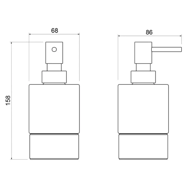 Дозатор для мыла Timo Saona хром 13239/00 (детальная фотография), современные, hi-tech