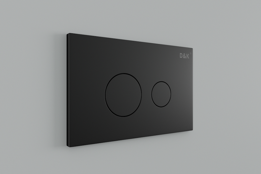 Клавиша смыва D&K Venice черная DB1029025 (детальная фотография), по запросу