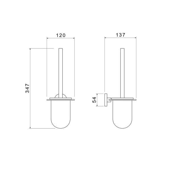 Ершик Акватек Оберон хром AQ4210CR (детальная фотография), современные, hi-tech