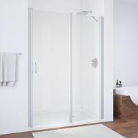 Душевая дверь профиль матовый хром стекло прозрачное Vegas-glass