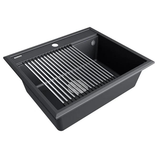 Мойка для кухни Paulmark Stepia 59 см антрацит PM115951-AN (детальная фотография)