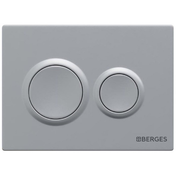 Клавиша смыва Berges Novum O2 матовый хром 040062 (детальная фотография)