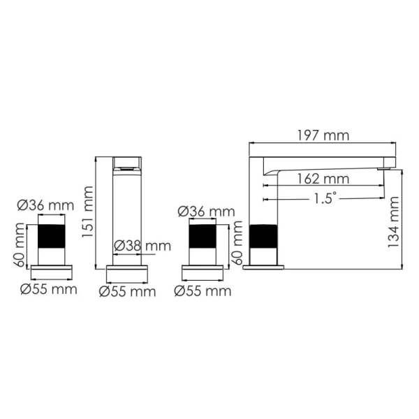 Смеситель для раковины WasserKRAFT Ems глянцевое золото 7635 (детальная фотография), для раковины