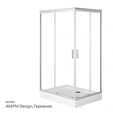 Душевой уголок Am.Pm Gem 120x90 см стекло прозрачное, профиль хром