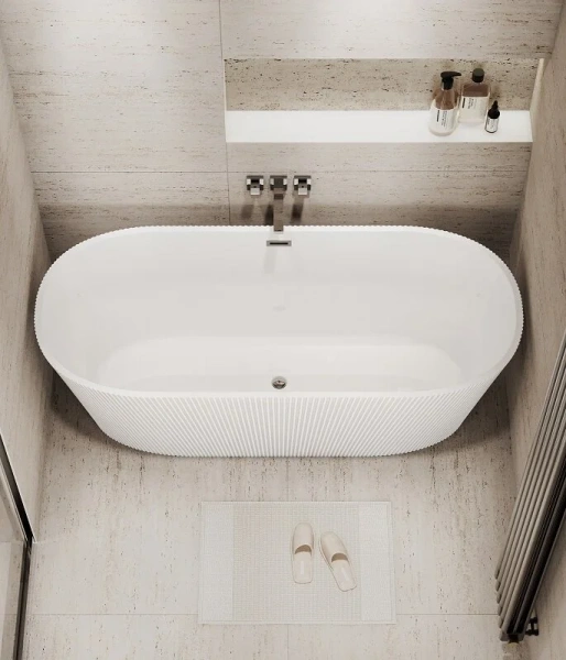 Ванна акриловая Grossman Forta, GR-27021, 170 x 75 см, отдельностоящая, белая (детальная фотография), отдельностоящие