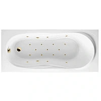 Ванна гидромассажная Excellent Sekwana Relax 170 x 75 см, белый/золото, WAEX.SEK17.RELAX.GL
