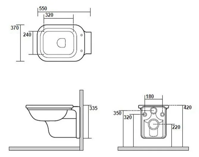 Унитаз подвесной Kerasan Waldorf белый 411501 (детальная фотография), подвесные, встраиваемые