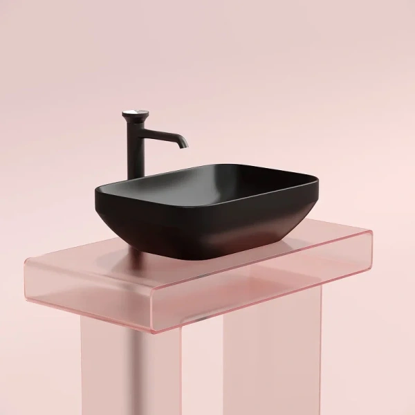 Раковина Ceramica Nova Element 50 см черная матовая CN6055MB (детальная фотография), из санфарфора