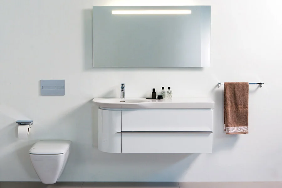 Тумба под раковину подвесная Laufen Case 85 см белый матовый 4.0153.2.075.463.1 (детальная фотография), окрашенные