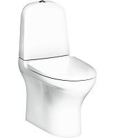 Унитаз компакт Gustavsberg Estetic 8300 безободковый белый, крепление на силикон