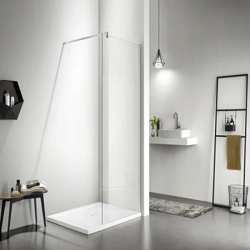 Душевая перегородка Акватек 120 см профиль хром - фото 2