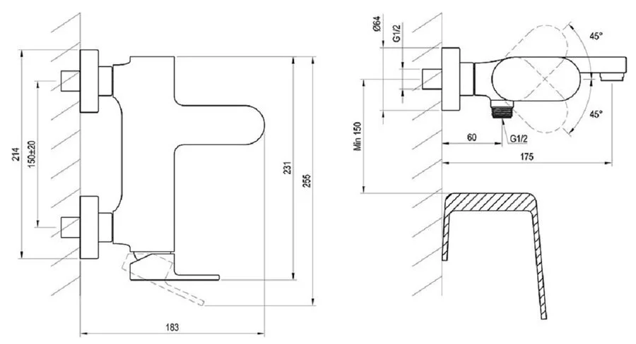 Смеситель для ванны Ravak Eleganta белый матовый X070256 (детальная фотография), для ванны
