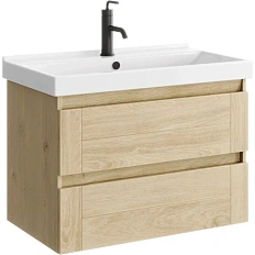 Тумба с раковиной подвесная Aqwella Astrid AST0108DD 80 см с ящиками