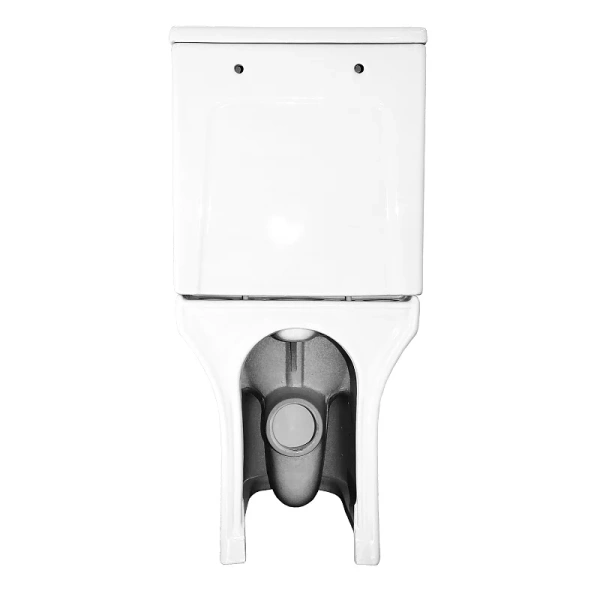 Унитаз компакт Azario Ambra безободковый AZ-848G (детальная фотография), фаянс, керамика