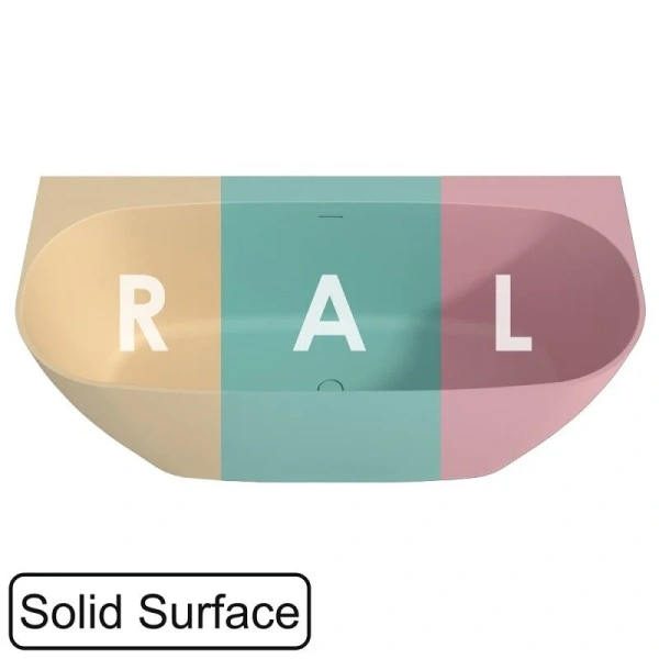 Ванна из искусственного камня Whitecross Make 0219.170080.2XXXX, 170 x 80 см, покраска по RAL, поверхность матовая (детальная фотография)