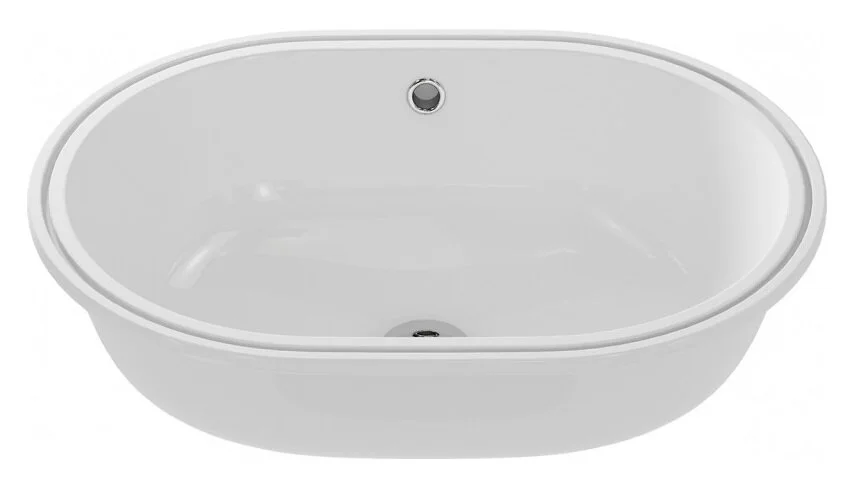 Раковина Cersanit Caspia 55 см белая, встраиваемая P-UM-CAS55/1 (детальная фотография), белые