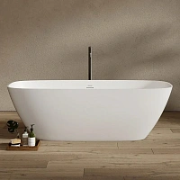 Ванна из искусственного камня Abber Stein 165x70 см белая матовая