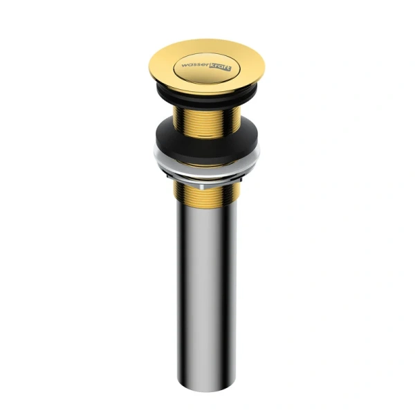 Донный клапан Wasserkraft Sauer глянцевое золото A253 (детальная фотография)
