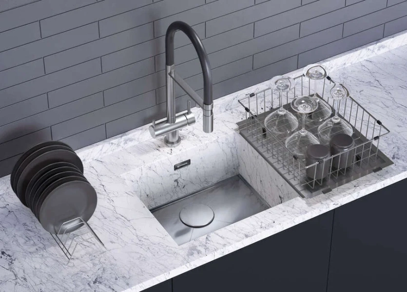 Мойка для кухни Omoikiri Kasen 53-INT-LG 53 см светлое золото 4993790 (детальная фотография), золотые